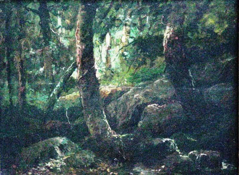Antonio Parreiras Interior of a forest oil painting image